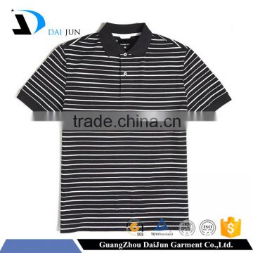 Daijun oem latest colorful collar horizontal striped men's polo shirt