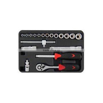 19PC 1/4" DR. Socket Wrench Set