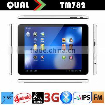 7.85 inch dual core new 3g tablet with voice MTK8312 WCDMA 3G phone call Bluetooth GPS FM full function IPS Screen Android 4.4 Q