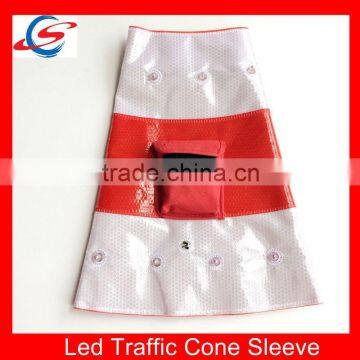 14pcs led top flashing traffic cone sleeve camisa para cono con led