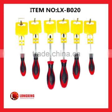 Factory Supply High quality Cr-V Screwdriver with rubber grip handle LX-b020