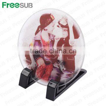 Logo Printing L100*H100*W4mm Round Coaster Sublimation Toughened Blank Glass Photo Coaster photo-3