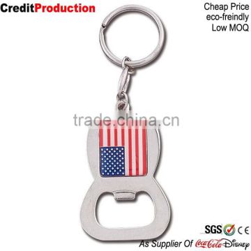 2016 Wholesale cheap custom metal beer bottle opener keychain