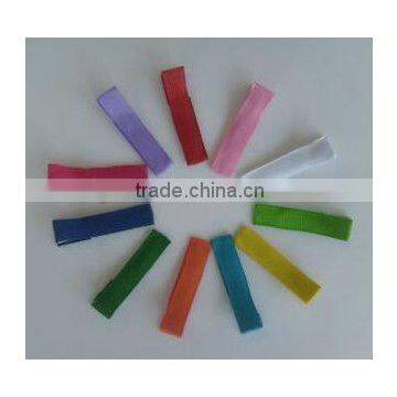 Single Prong Grosgrain Ribbon Lined Alligator Hair Clip (FCK-100950025-D)