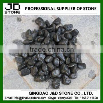 landscaping stone/ black cobbles for garden decoration