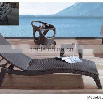 Rattan furniture adjustable wicker sun lounger chaise lounger