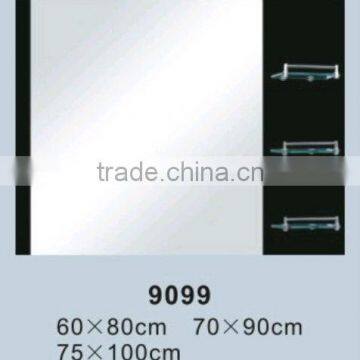 2016 Fashional Bathroom Mirror/aluminum Silver Double Layer Mirror Shelf With Light Mirror