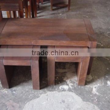 WOODEN TABLE set of 3