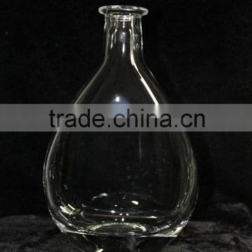 Empty clear spirits glass wine bottle for distillery