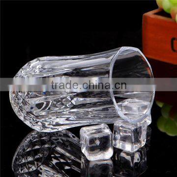High White Material Drinking Juice Glass Cup Diamond Shape Whiskey Glass Cup Promotional Glass Cup for Sale photo-2
