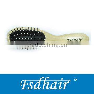 wooden paddle hair brush with black cushion