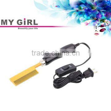 MY GIRL Golden Supreme Electric Pressing Curved Straightening Electric Hair Straightening Brush