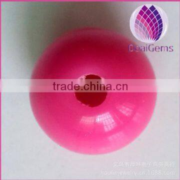 Fashion solid colored surface acrylic round beads Candy bead