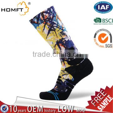 Fashion basketball calf socks men coolmax with quick-drying