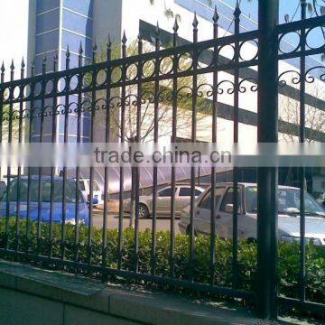 Best selling decorative black powder coated zinc steel fence/China manufacture