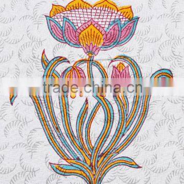 Indian Hand Block Printed Bed Sheet Wholesale Home Textile Cotton Fabric Bedsheet photo-5