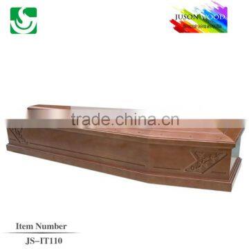 European style best solid oak wooden imported coffin