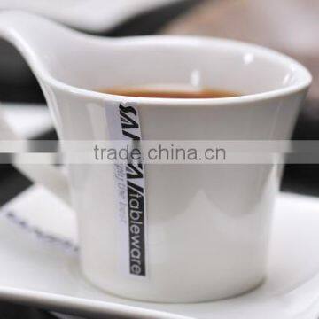 Best-selling chinese white porcelain coffee&tea cup and saucer