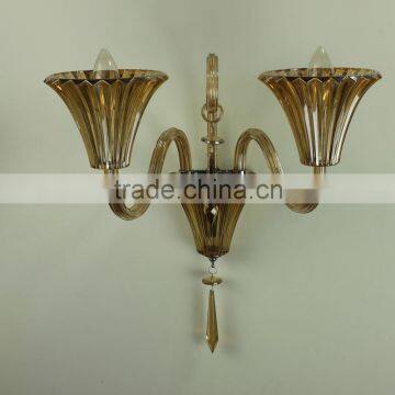 Amber Glass Pipe Wall Lamp photo-2