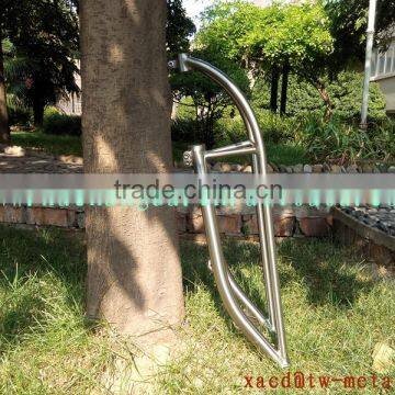 titanium bike truss fork with handing brush finished custom bicycle truss fork