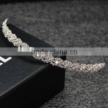 single row flower shape rhinestone headband