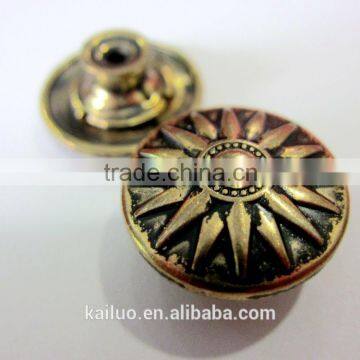brush brass color jeans button