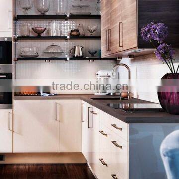 High Glossy Lacquer Modern Kitchen Cabinet Frosted Glass Doors