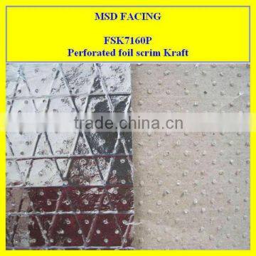 Perforated Aluminium Foil scrim reinforced kraft paper for roofing materials