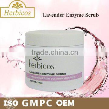 Face Body Cleansing Scrub Gel Lavender Enzyme Scrub 200g