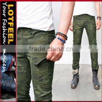 Rugged Camouflage Slim Cargo Biker Pants (LOTG093)