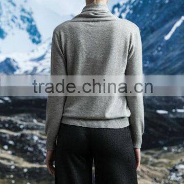 2014 New Fashion Women Knitting Pure Cashmere Big Round Neck Pullover photo-5