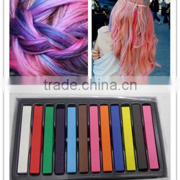 12 colours artist soft pastel for hair colour chalk use to hair color in stock