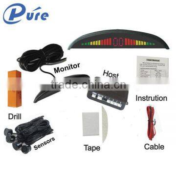 DC 12V Car Reverse Parking System Human Voice Parking Sensor Color LED Ultrasonic Car Reverse Camera Kit