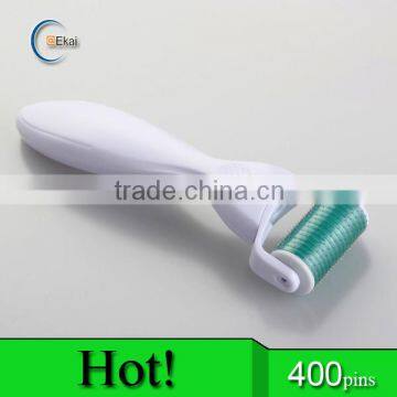 Microneedling Dermaroller Derma Rolling System For Body With Stretch Marks Derma Roller 400 Gold Micro Needles Titanium Microneedle Derma Roller