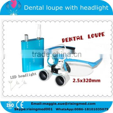 Cheap price portable led headlight dental surgical loupes magnifying glasses Made in China