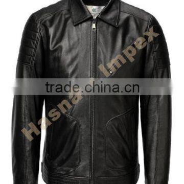 Men's slim fit stylish leather jacket High quality leather jacket