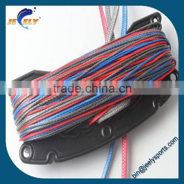 100% Uhmwpe Fiber 4 Line(1red in 400kg,1blue in 400kg,2gray in 400kg) x 25m Kitesufing Line Set End Looped photo-4