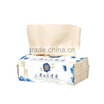 Healthy unbleached Facial tissue paper