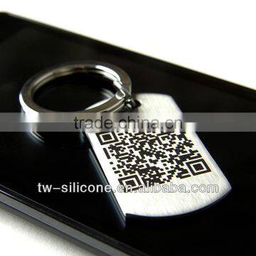 top sale company logo stainless dog tags with printed QR code