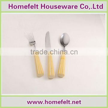 bamboo shape cutlery with plastic handle