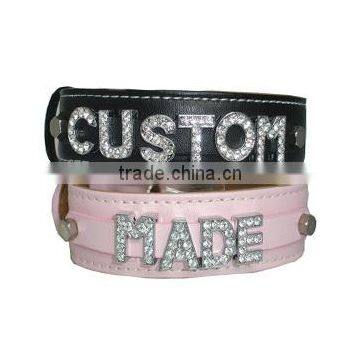 Custom large dog name collars 2 straps PP-PC063