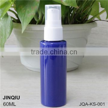 Deep blue cylinder bottle and pump,luxury plastic soap pump dispenser bottle,hand lotion pump dispenser