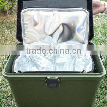 Multi-Purpose Fishing Plastic seat box with keep warm bag