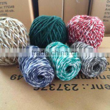 gift packing colored jute string for crafts