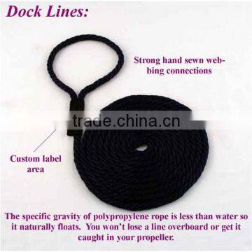 15 FT BOAT DOCK LINE/MOORING ROPE - 5/8" ROUND POLYPROPYLENE XINSAILFISH