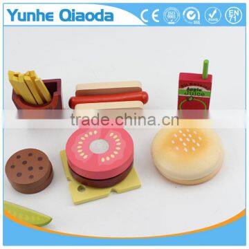 Fun durable wooden food set for years of play wooden lunch set Solid Wood Version