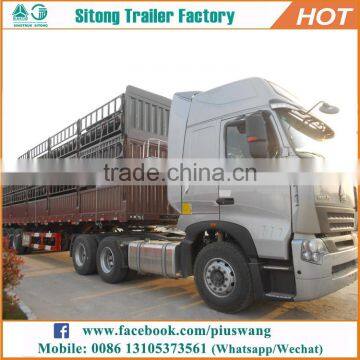 Sitong 3 Axles Livestock Animal Transport Cargo Trailer 40t 60t Fence Truck Trailer for Sale photo-6