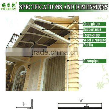 DIY PC gazebo shed,aluminum alloy pc garden party tent.sunshade