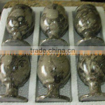 MARBLE WINE GLASSES GOBLETS photo-2