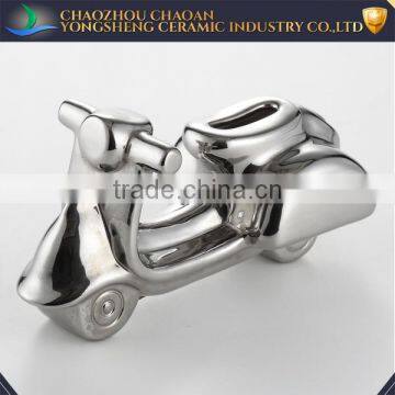 Bestselling Modern Motorcycle Shape Ceramic Coin Bank